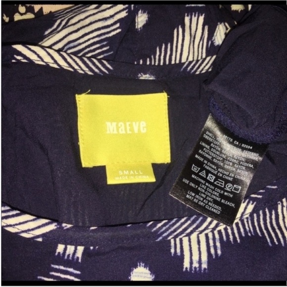 MaEVe Floral Panel Indigia Swing Midi Dress Anthropologie Small VGUC - Picture 15 of 16